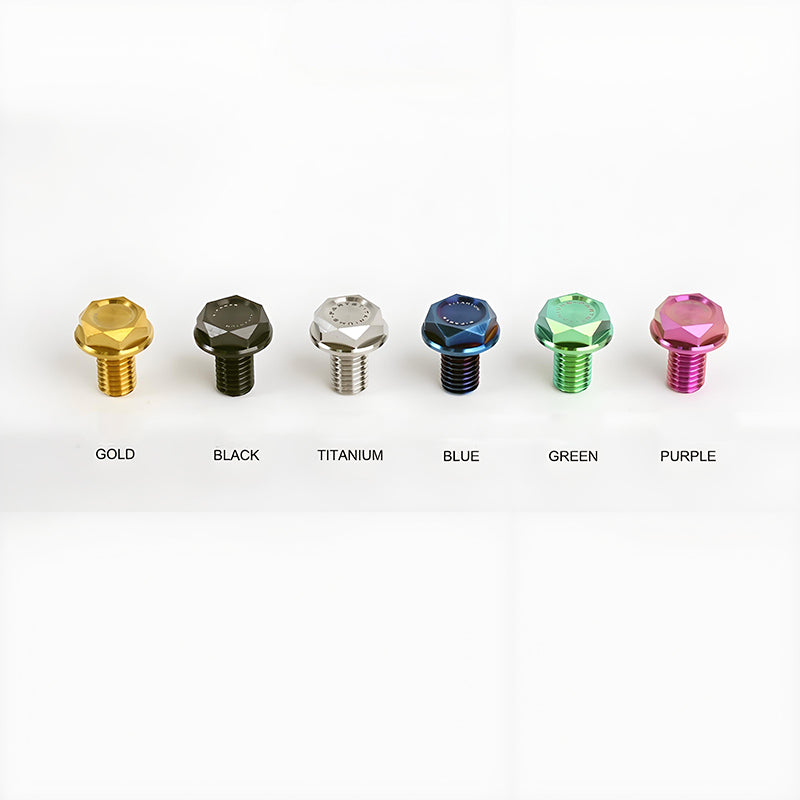 M10x13mm Titanium Motorcycle Mirror Adapter Bolts with Standard and Reverse Threads