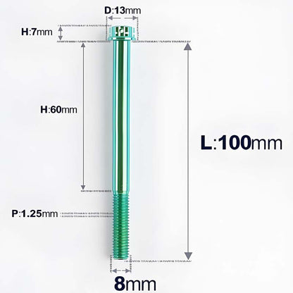 M8x10-120mm T40 Torx Titanium Bolts for Motorcycle