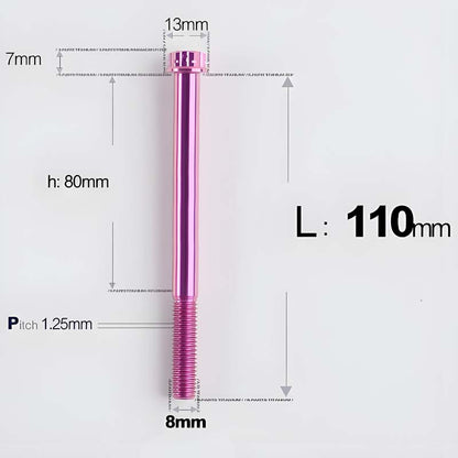 M8x10-120mm T40 Torx Titanium Bolts for Motorcycle