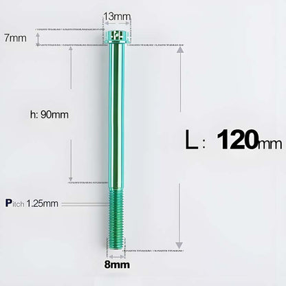 M8x10-120mm T40 Torx Titanium Bolts for Motorcycle