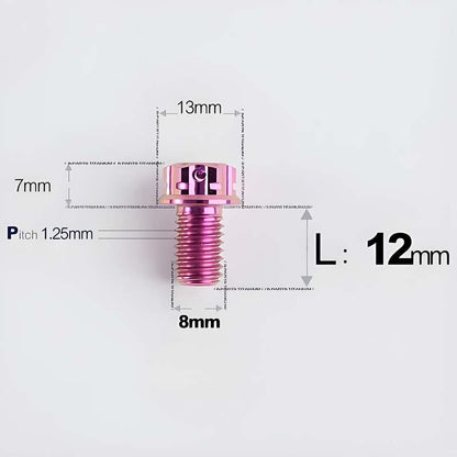 M8x10-120mm T40 Torx Titanium Bolts for Motorcycle