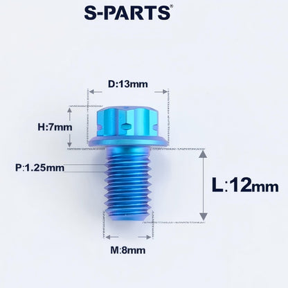 M8x10-120mm T40 Torx Titanium Bolts for Motorcycle
