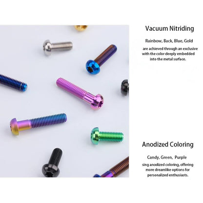 M8x15-50mm Titanium Button Head Bolts for Bicycle & Motorcycle Brake Caliper Fastening