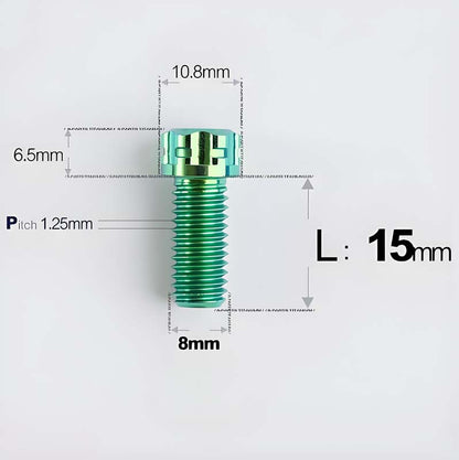 M8x15-45mm Split-Type Titanium Bolts For Bibi Handlebar Base Of Motorcycles & Electric Scooters