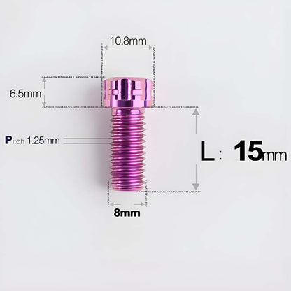 M8x15-45mm Split-Type Titanium Bolts For Bibi Handlebar Base Of Motorcycles & Electric Scooters