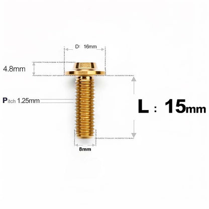 M8x15-50mm Titanium Torx T40 Bolts for Motorcycle