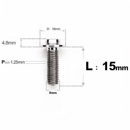 M8x15-50mm Titanium Torx T40 Bolts for Motorcycle