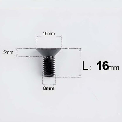 M8x16-85mm Titanium Flat Head Countersunk Bolts For E-bike and Motorcycle