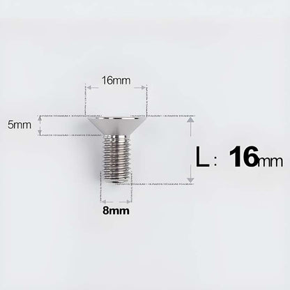 M8x16-85mm Titanium Flat Head Countersunk Bolts For E-bike and Motorcycle