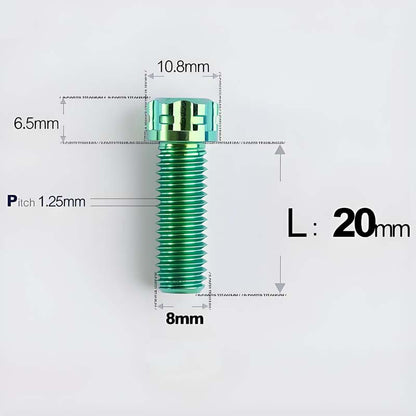 M8x15-45mm Split-Type Titanium Bolts For Bibi Handlebar Base Of Motorcycles & Electric Scooters