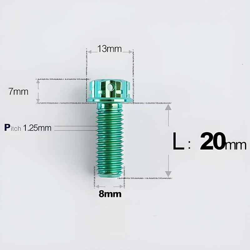 Titanium Rearview Mirror Bolts for TANAX AOS4 / AOS3 – M8 / M10