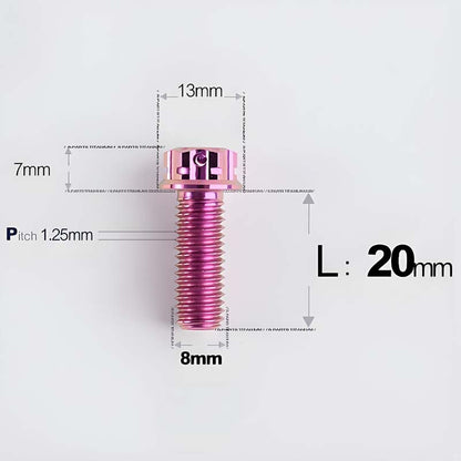 M8x10-120mm T40 Torx Titanium Bolts for Motorcycle