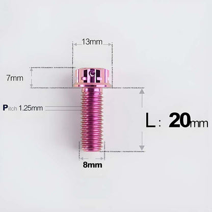 Titanium Rearview Mirror Bolts for TANAX AOS4 / AOS3 – M8 / M10