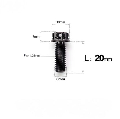 Titanium Rearview Mirror Bolts for TANAX AOS4 / AOS3 – M8 / M10