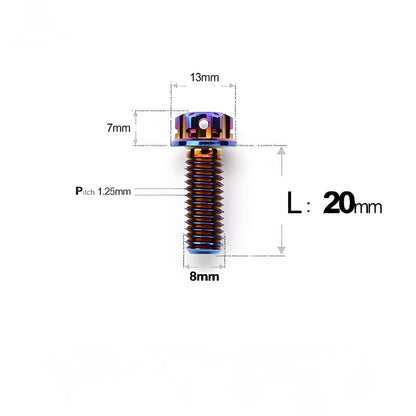 Titanium Rearview Mirror Bolts for TANAX AOS4 / AOS3 – M8 / M10