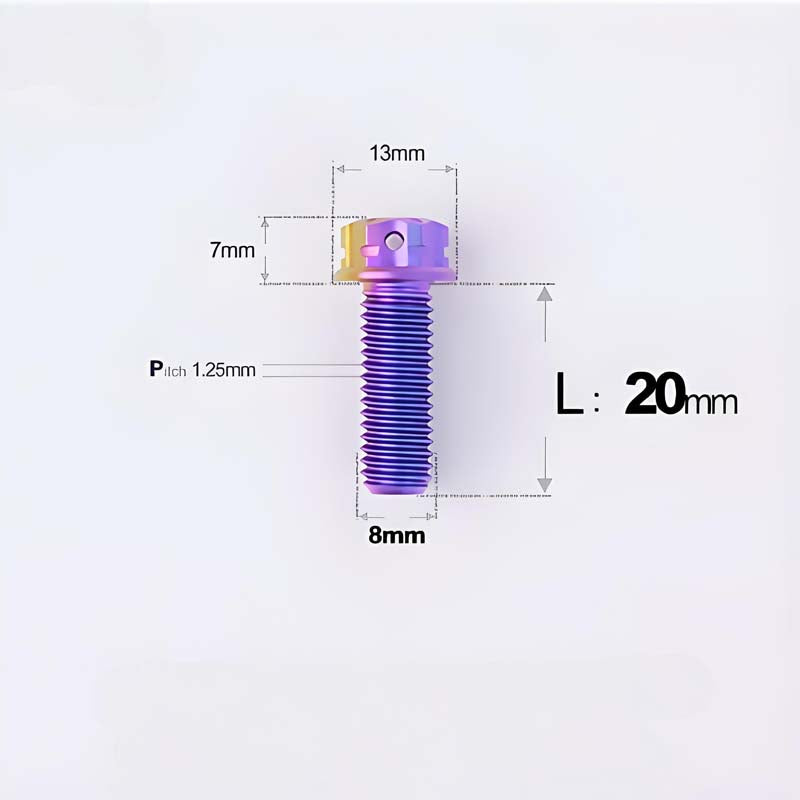 Titanium Rearview Mirror Bolts for TANAX AOS4 / AOS3 – M8 / M10