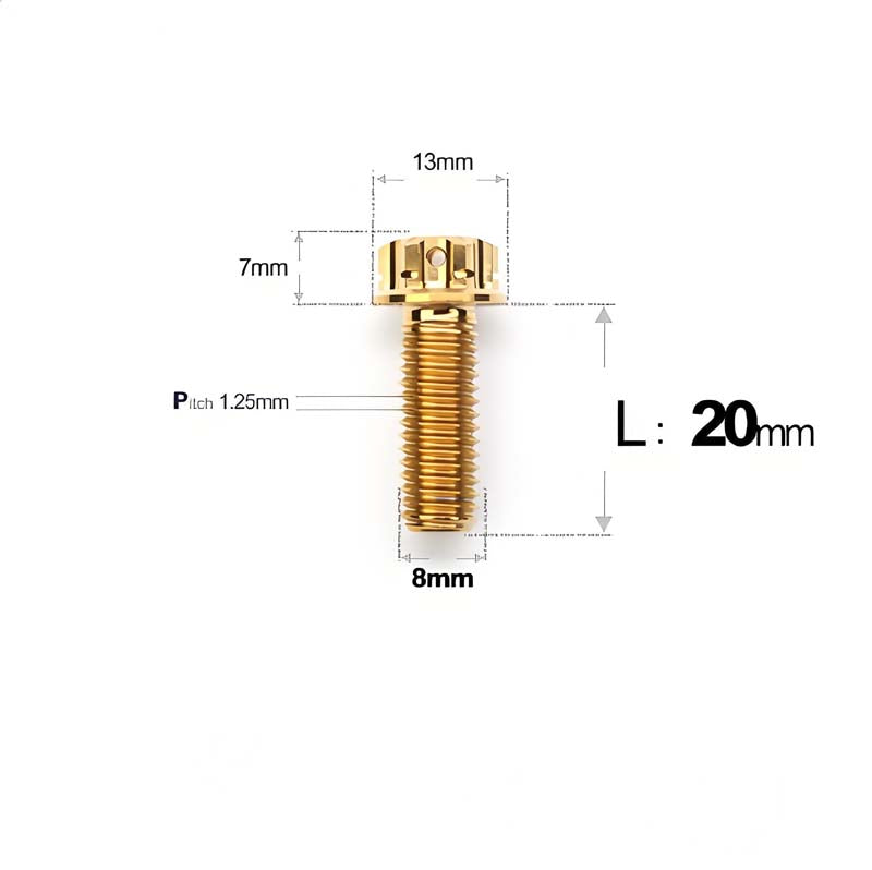Titanium Rearview Mirror Bolts for TANAX AOS4 / AOS3 – M8 / M10