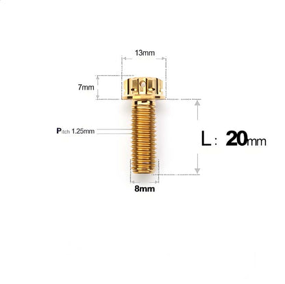 Titanium Rearview Mirror Bolts for TANAX AOS4 / AOS3 – M8 / M10