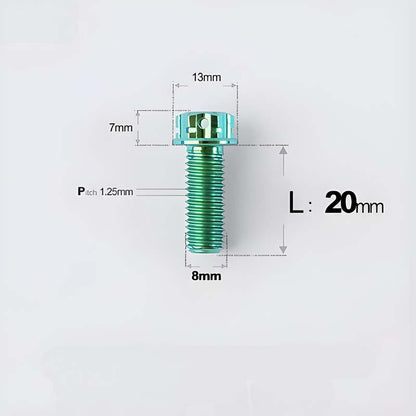 Titanium Rearview Mirror Bolts for TANAX AOS4 / AOS3 – M8 / M10