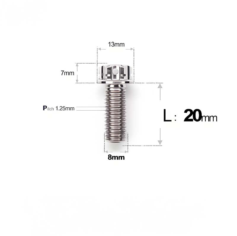 Titanium Rearview Mirror Bolts for TANAX AOS4 / AOS3 – M8 / M10