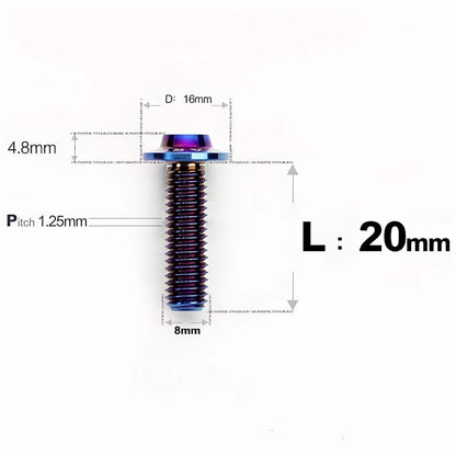 M8x15-50mm Titanium Torx T40 Bolts for Motorcycle