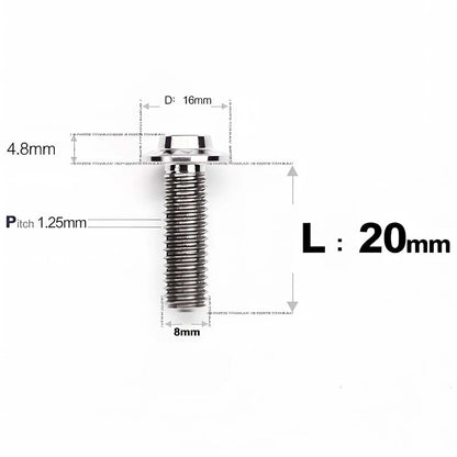 M8x15-50mm Titanium Torx T40 Bolts for Motorcycle