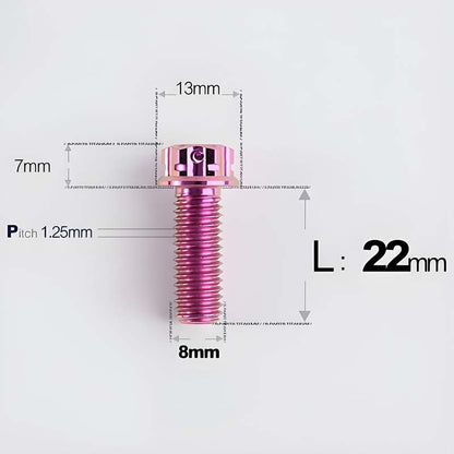 M8x10-120mm T40 Torx Titanium Bolts for Motorcycle