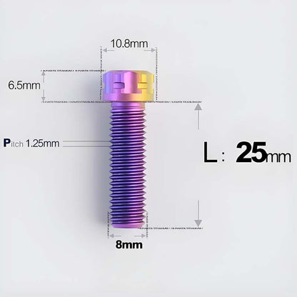 M8x15-45mm Split-Type Titanium Bolts For Bibi Handlebar Base Of Motorcycles & Electric Scooters