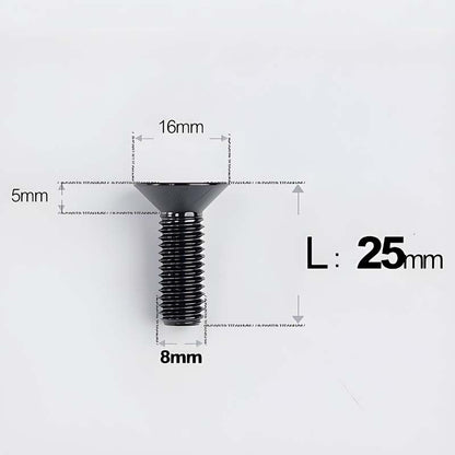 M8x16-85mm Titanium Flat Head Countersunk Bolts For E-bike and Motorcycle