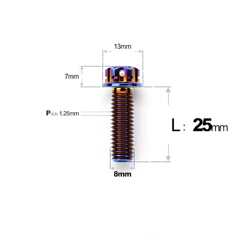 Titanium Rearview Mirror Bolts for TANAX AOS4 / AOS3 – M8 / M10