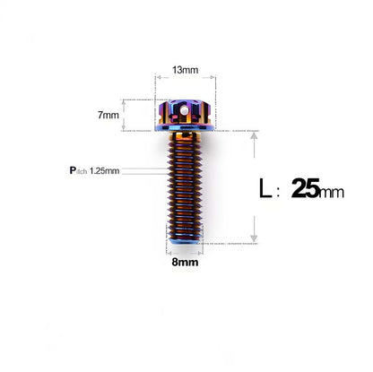 Titanium Rearview Mirror Bolts for TANAX AOS4 / AOS3 – M8 / M10