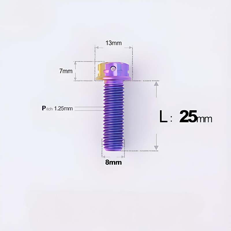 Titanium Rearview Mirror Bolts for TANAX AOS4 / AOS3 – M8 / M10