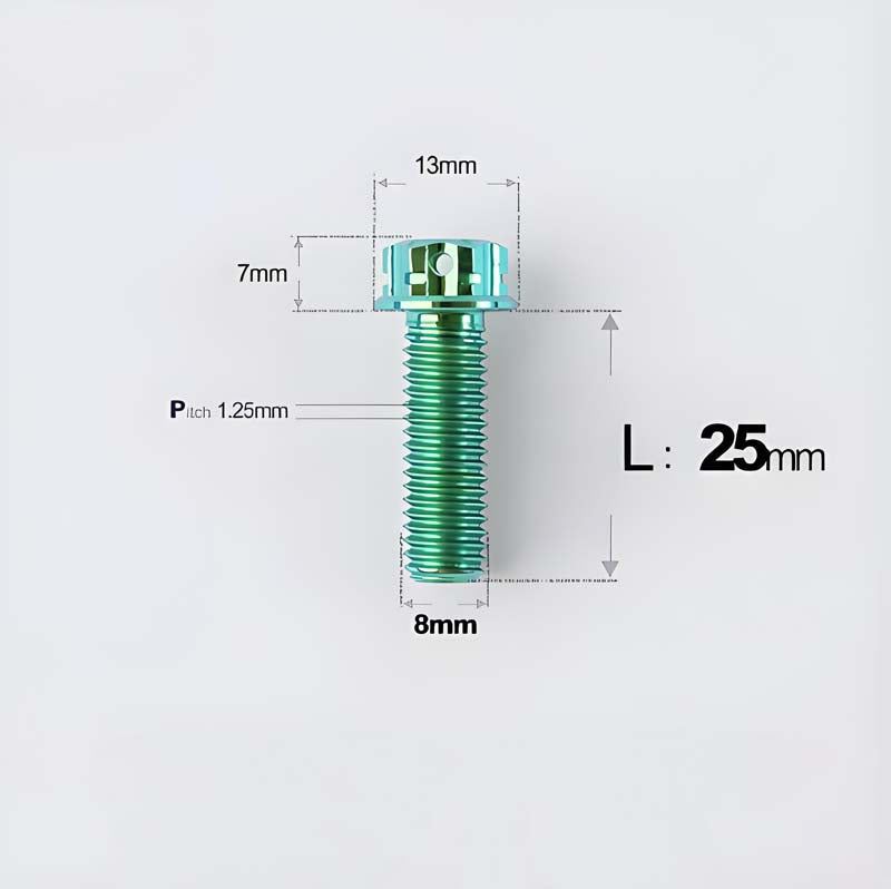 Titanium Rearview Mirror Bolts for TANAX AOS4 / AOS3 – M8 / M10