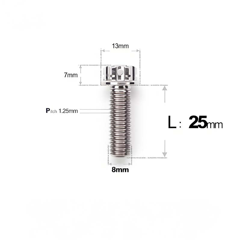 Titanium Rearview Mirror Bolts for TANAX AOS4 / AOS3 – M8 / M10
