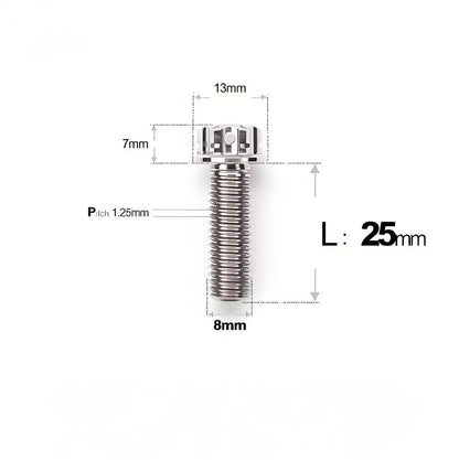 Titanium Rearview Mirror Bolts for TANAX AOS4 / AOS3 – M8 / M10
