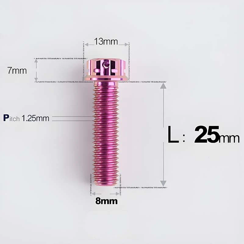 Titanium Motorcycle Mirror Base Mounting Bolts – M8 / M10 for TANAX AOS3 & AOS4