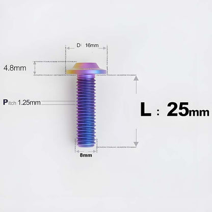 M8x15-50mm Titanium Torx T40 Bolts for Motorcycle