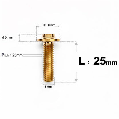 M8x15-50mm Titanium Torx T40 Bolts for Motorcycle