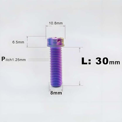 M8x15-45mm Split-Type Titanium Bolts For Bibi Handlebar Base Of Motorcycles & Electric Scooters