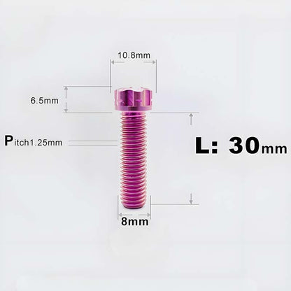 M8x15-45mm Split-Type Titanium Bolts For Bibi Handlebar Base Of Motorcycles & Electric Scooters