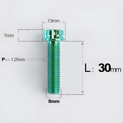 M8x10-120mm T40 Torx Titanium Bolts for Motorcycle