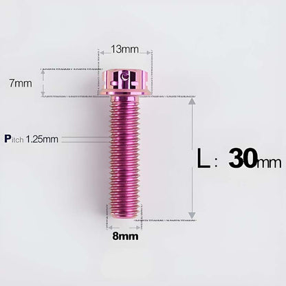 M8x10-120mm T40 Torx Titanium Bolts for Motorcycle