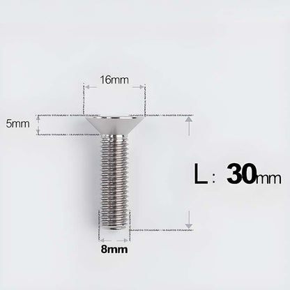 M8x16-85mm Titanium Flat Head Countersunk Bolts For E-bike and Motorcycle