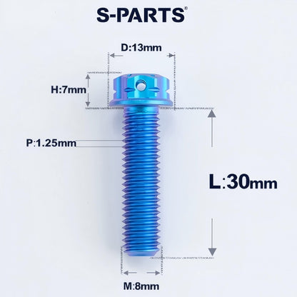 M8x10-120mm T40 Torx Titanium Bolts for Motorcycle