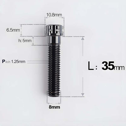M8x15-45mm Split-Type Titanium Bolts For Bibi Handlebar Base Of Motorcycles & Electric Scooters