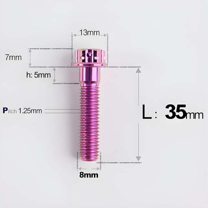 M8x10-120mm T40 Torx Titanium Bolts for Motorcycle