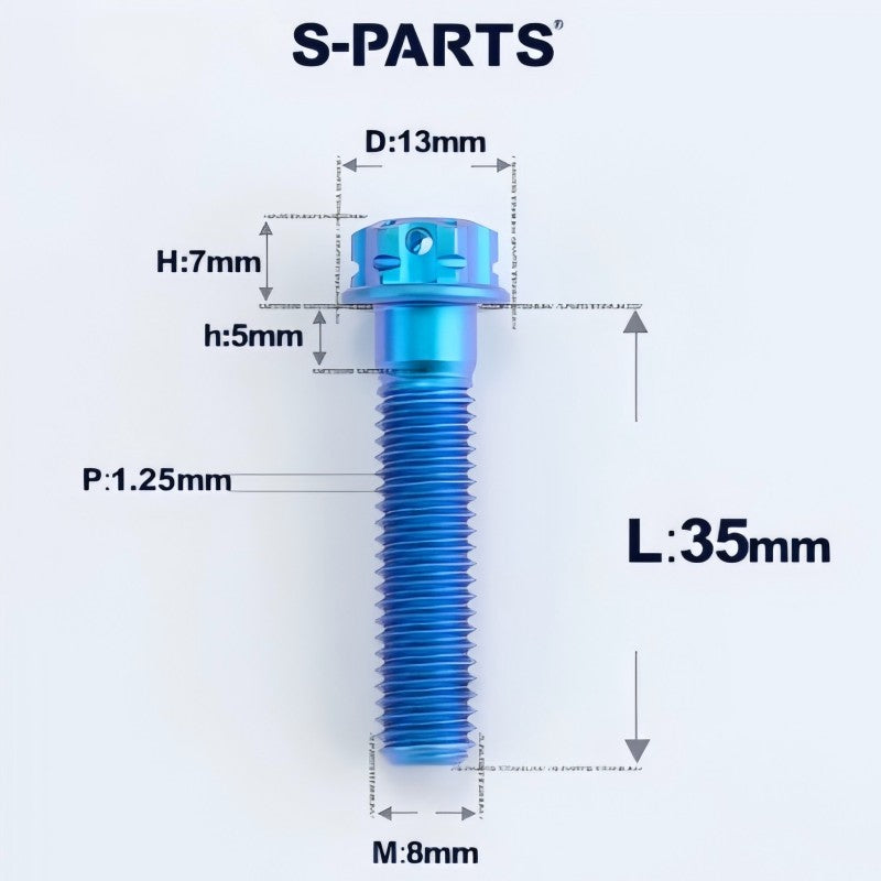 M8x10-120mm T40 Torx Titanium Bolts for Motorcycle