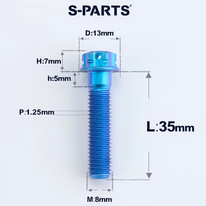 M8x10-120mm T40 Torx Titanium Bolts for Motorcycle