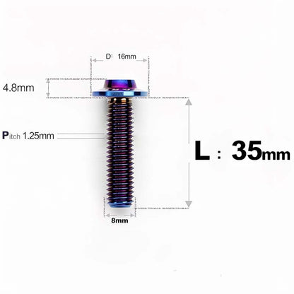 M8x15-50mm Titanium Torx T40 Bolts for Motorcycle