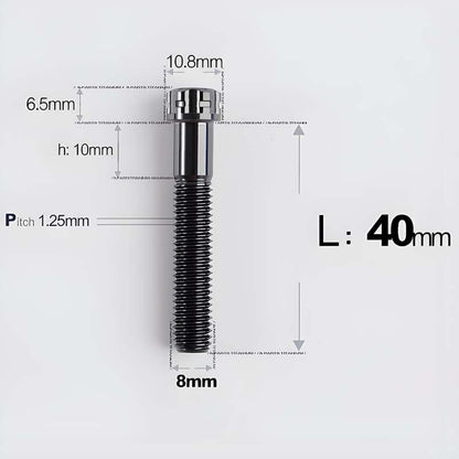 M8x15-45mm Split-Type Titanium Bolts For Bibi Handlebar Base Of Motorcycles & Electric Scooters
